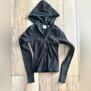 Aritzia Black Zip-Up Hoodie